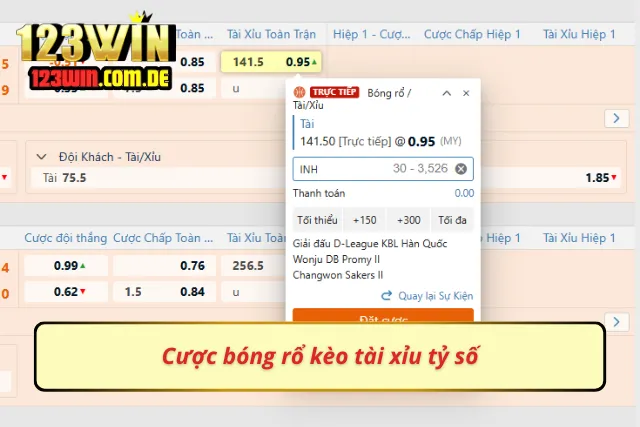 Kèo tài xỉu bóng rổ tại các giải đấu lớn