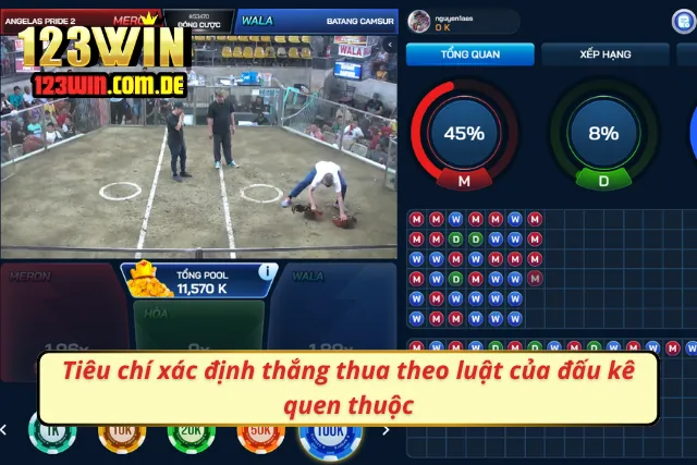 Các trận đấu kê thường diễn ra theo những tiêu chí thắng thua của luật